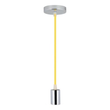 Napajajući kabl 1xE27/60W/230V žut/sjajni hrom