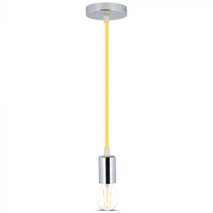 Napajajući kabl 1xE27/60W/230V žut/sjajni hrom