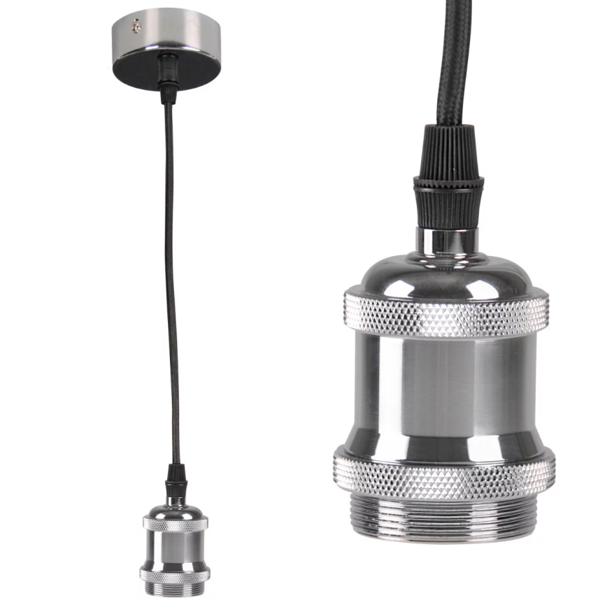 Napajni kabel 1xE27/20W/230V sjajni hrom