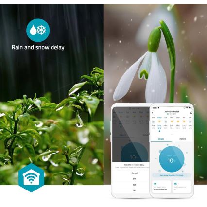 Prigušiva protoka vode 4xAA Wi-Fi Tuya IP54