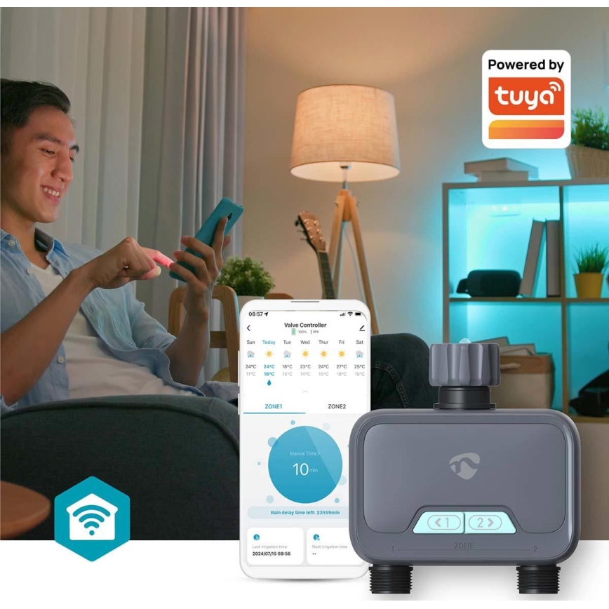 Prigušiva protoka vode 4xAA Wi-Fi Tuya IP54