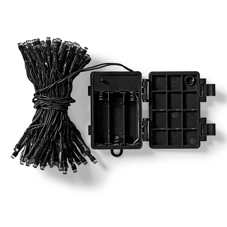 LED spoljašnji niz 96xLED/7 funkcija/3xAA 7,7 m IP44 topla bela