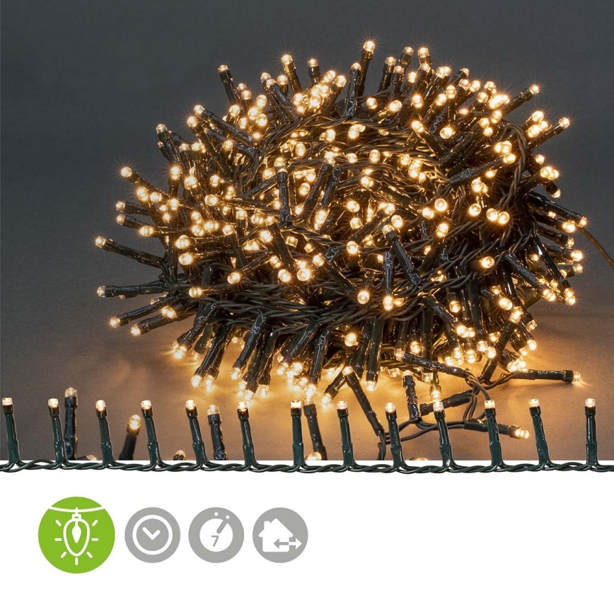 LED spoljašnji svetlosni niz 700xLED/7 funkcija 17m IP44 topla bela