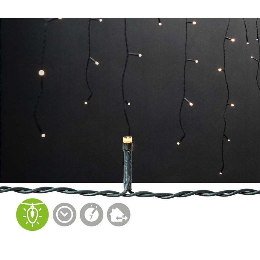 LED Spoljašnja  zavesa 360xLED/7 funkcija 14m IP44 topla bela