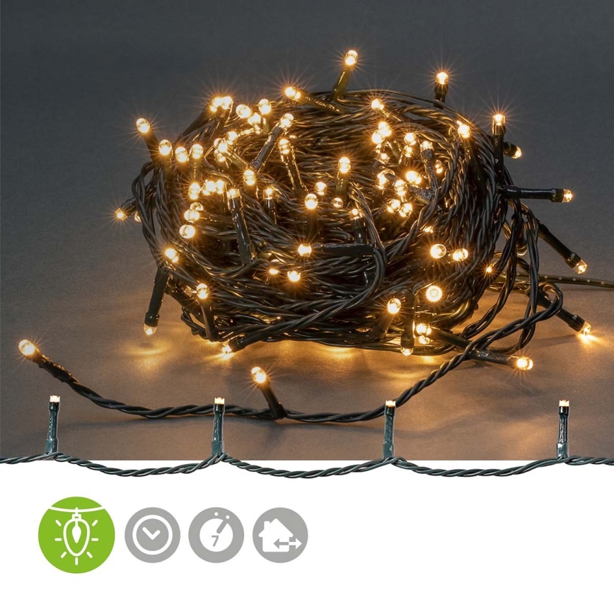 LED spoljašnji lanac 180xLED/7 funkcija 16,5m IP44 topla bela