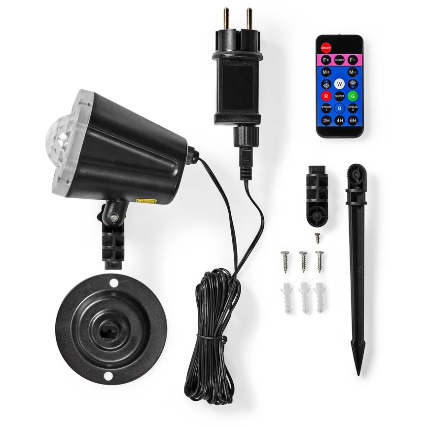 LED laserski projektor 6W/230V IP65 + daljinski upravljač