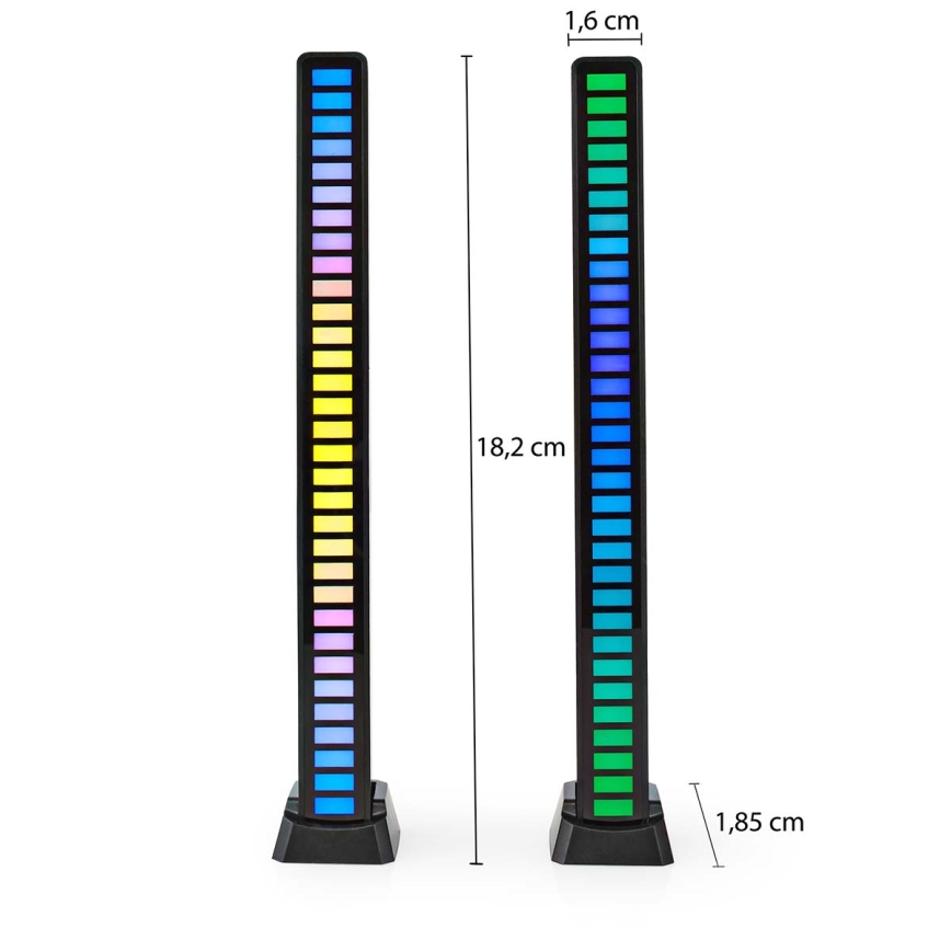 Komplet 2x RGB LED punjivih stolnih lampi, 250 mAh