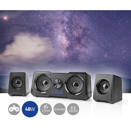 LED gejmerski zvučnici 48W/5V