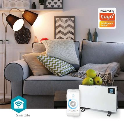 Električni grejač/konvektor 750/1250/2000W/230V Wi-Fi Tuya + daljinski upravljač