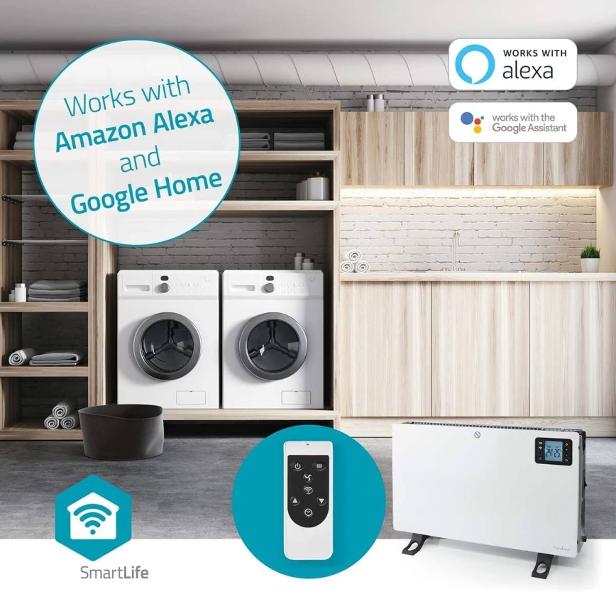 Električni grejač/konvektor 750/1250/2000W/230V Wi-Fi Tuya + daljinski upravljač