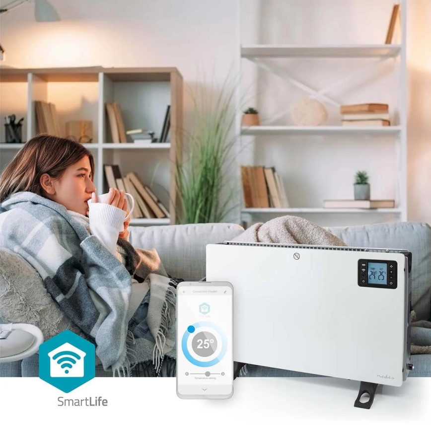 Električni grejač/konvektor 750/1250/2000W/230V Wi-Fi Tuya + daljinski upravljač