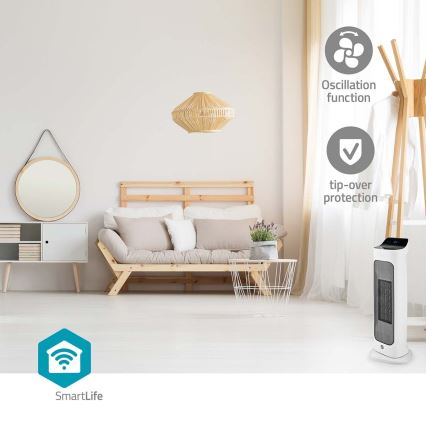 Ventilator sa keramičkim grejnim telom Smartlife 1400/2000W/230V Wi-Fi Tuya + daljinski upravljač