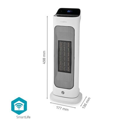Ventilator sa keramičkim grejnim telom Smartlife 1400/2000W/230V Wi-Fi Tuya + daljinski upravljač
