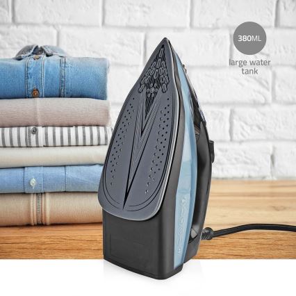Parna pegla 2600W/230V crna/plava