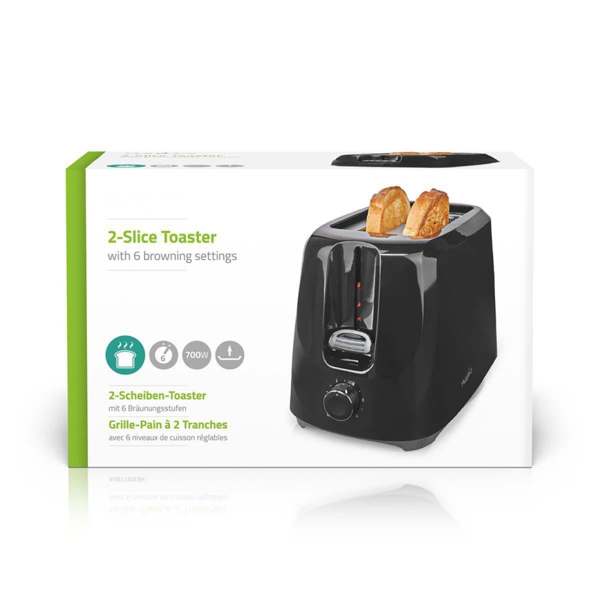 Toster sa dva otvora 700W/230V, crn