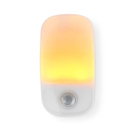 LED orijentaciono svetlo sa senzorom pokreta i sumraka za utičnicu LED/0,55W/230V belo