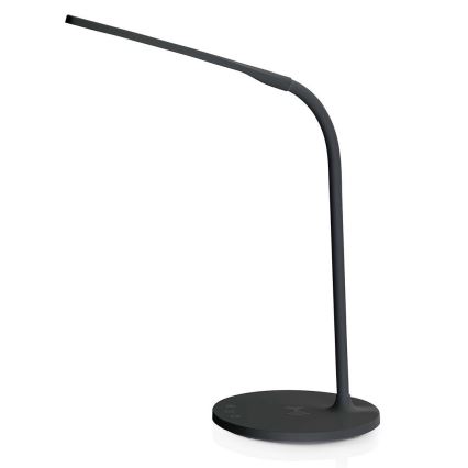LED stona lampa, prigušiva na dodir, fleksibilna, sa 15W Qi bežičnim punjenjem, LED/5,5W/230V 2700-6500K crna