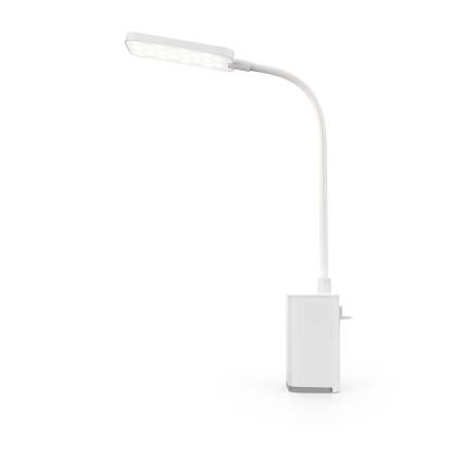 LED prigušiva punjiva dodirna fleksibilna stona lampa sa stezaljkom LED/5W/1200 mAh bela