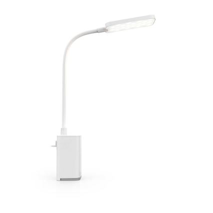 LED prigušiva punjiva dodirna fleksibilna stona lampa sa stezaljkom LED/5W/1200 mAh bela