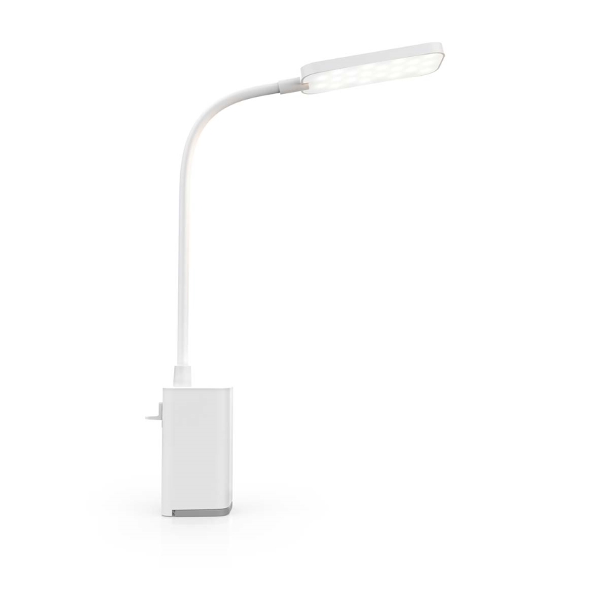 LED prigušiva punjiva dodirna fleksibilna stona lampa sa stezaljkom LED/5W/1200 mAh bela