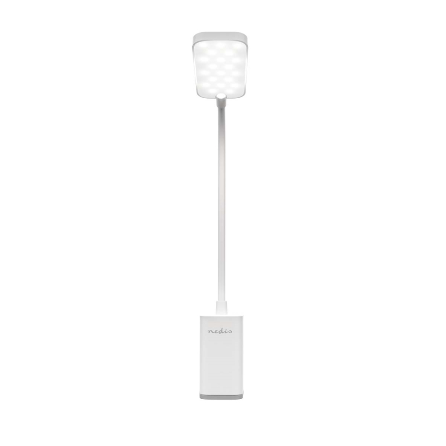 LED prigušiva punjiva dodirna fleksibilna stona lampa sa stezaljkom LED/5W/1200 mAh bela