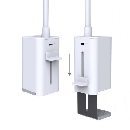 LED prigušiva punjiva dodirna fleksibilna stona lampa sa stezaljkom LED/5W/1200 mAh bela