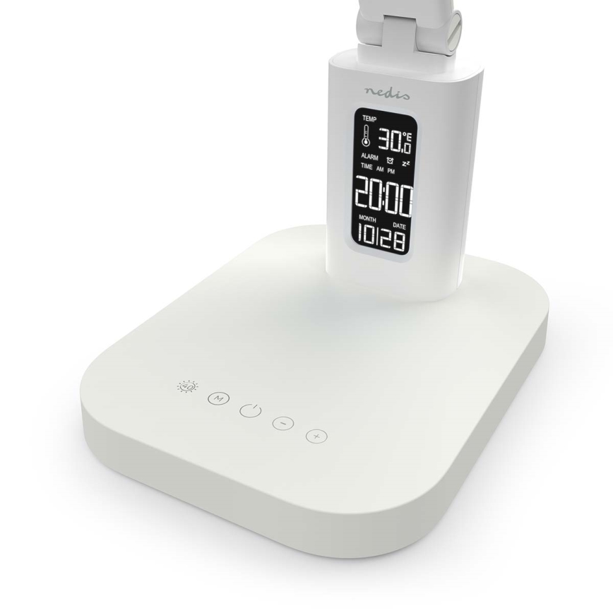 LED prigušiva punjiva dodirna stolna lampa sa displejem LED/7,5W/1200 mAh 3000/4000/5700K CRI 90 bela
