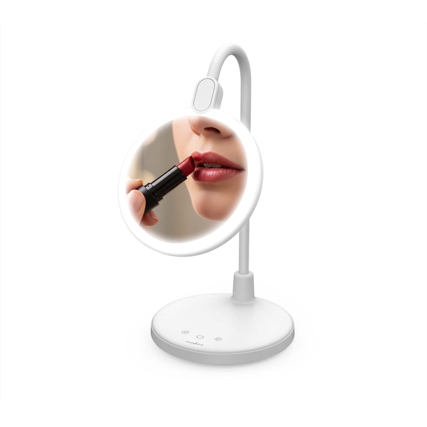 LED prigušiva punjiva dodirna lampa sa ogledalom LED/6W/1200 mAh 3000/4000/5700K CRI 90 bela
