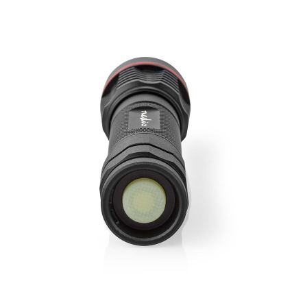 LED prigušiva punjiva aluminijumska ručna lampa LED/10W/5V 2200 mAh IPX7 crna