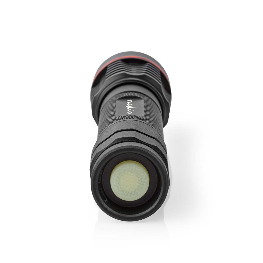 LED prigušiva punjiva aluminijumska ručna lampa LED/10W/5V 2200 mAh IPX7 crna