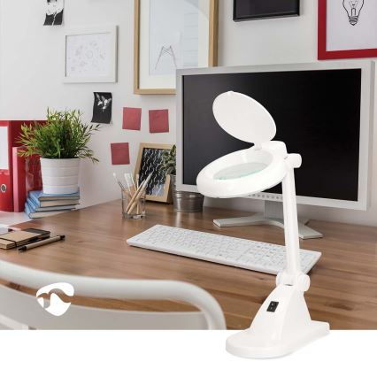 LED stona lampa sa lupom LED/6W/230V bela