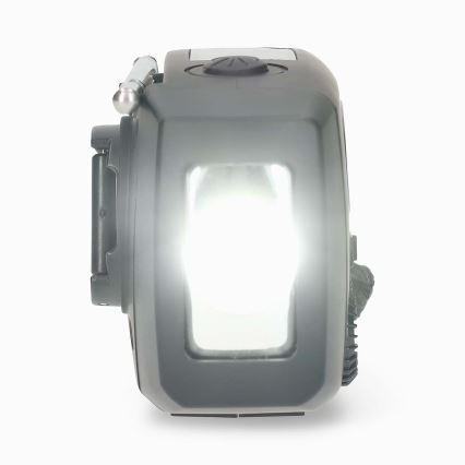 AM/FM radio sa ručicom za navijanje, solarnim panelom i LED baterijskom lampom, baterija 2000 mAh