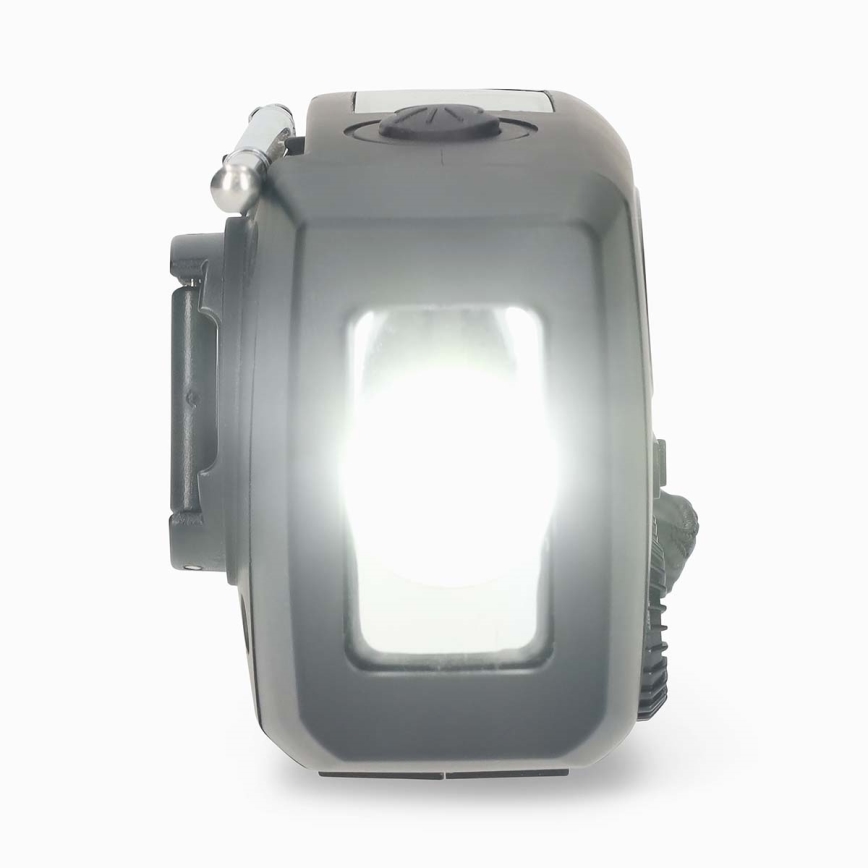 AM/FM radio sa ručicom za navijanje, solarnim panelom i LED baterijskom lampom, baterija 2000 mAh