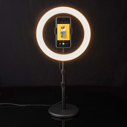 LED prigušiva lampa sa stativom i držačem za snimanje vlogova LED/6W/USB 2700-6700K