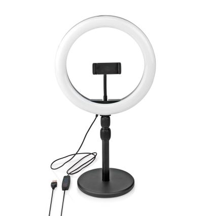 LED prigušiva lampa sa stativom i držačem za snimanje vlogova LED/6W/USB 2700-6700K