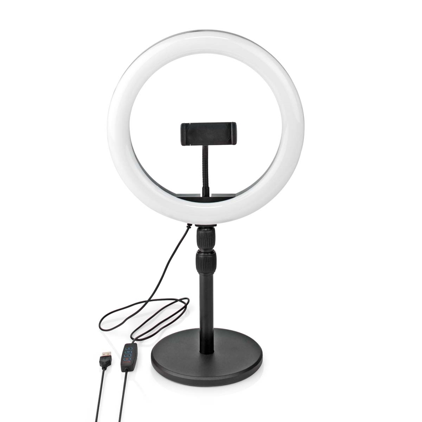 LED prigušiva lampa sa stativom i držačem za snimanje vlogova LED/6W/USB 2700-6700K