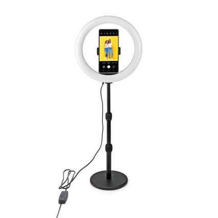 LED prigušiva lampa sa stativom i držačem za snimanje vlogova LED/6W/USB 2700-6700K
