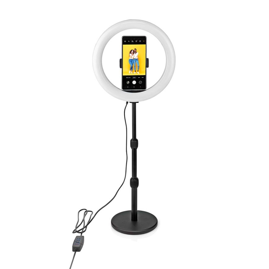 LED prigušiva lampa sa stativom i držačem za snimanje vlogova LED/6W/USB 2700-6700K