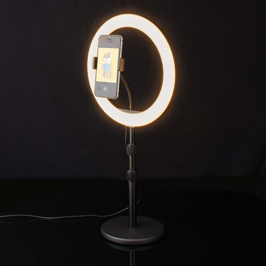 LED prigušiva lampa sa stativom i držačem za snimanje vlogova LED/6W/USB 2700-6700K