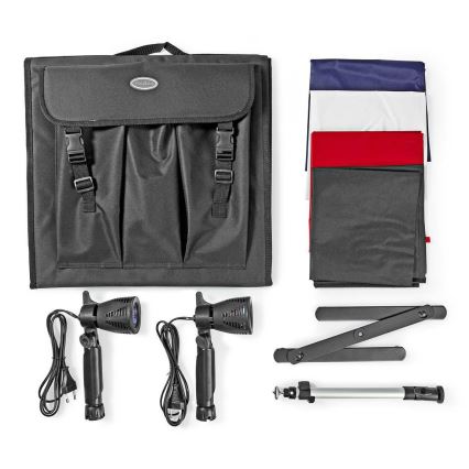 LED Prenosni fotostudio 2xGU10/5W/230V