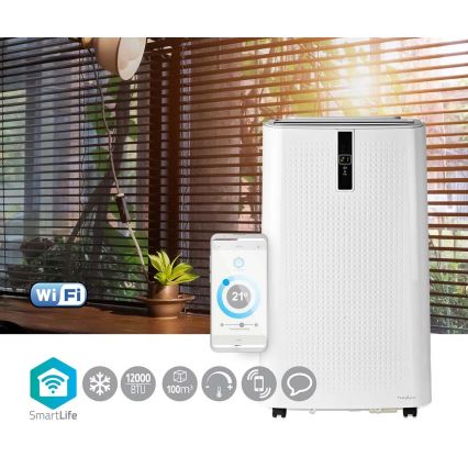 Pametan prenosni klima-uređaj 3u1 sa kompletnom opremom, 1357 W / 230 V, 12 000 BTU, Wi-Fi + daljinski upravljač