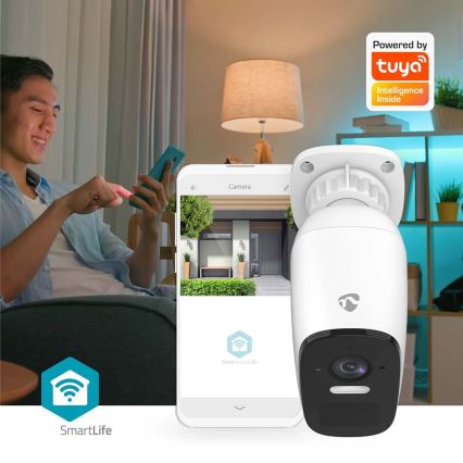 Pametna spoljašnja punjiva kamera sa senzorom SmartLife 4MP Quad HD 1440p 5V/5200mAh Wi-Fi Tuya IP66
