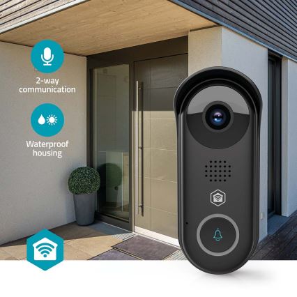 Pametno videozvono sa senzorom pokreta SmartLife 5V Full HD 1080p IP54 Wi-Fi Tuya