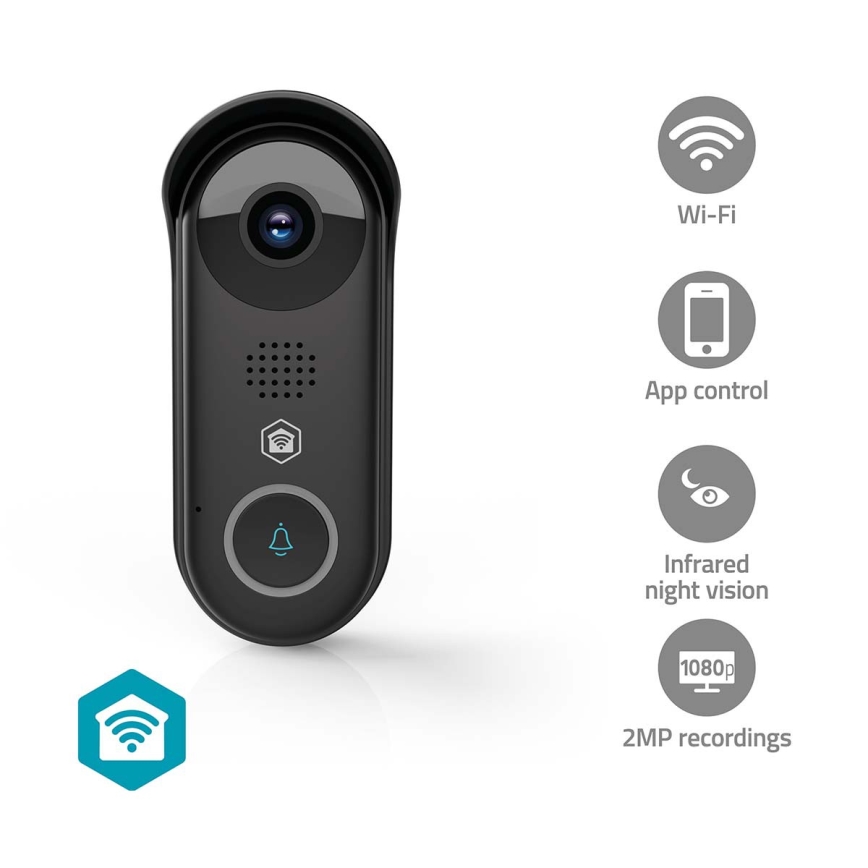Pametno videozvono sa senzorom pokreta SmartLife 5V Full HD 1080p IP54 Wi-Fi Tuya