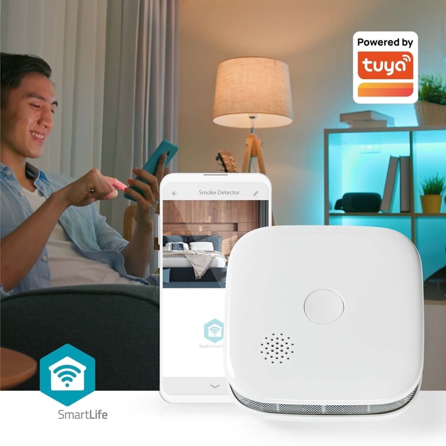 Komplet 3x detektora dima SmartLife 3V/1xCR123A Wi-Fi Tuya
