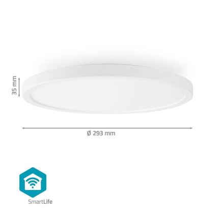 LED RGBW prigušiva plafonska svetiljka SmartLife LED/18W/230V 2700-6500K Wi-Fi Tuya