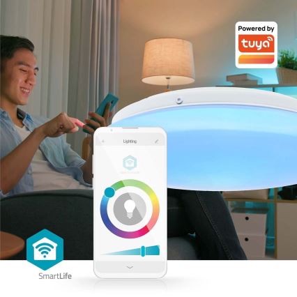 LED RGBW Prigušiva kupatilsko plafonsko svetlo SmartLife LED/18W/230V 2700-6500K IP44 Wi-Fi Tuya