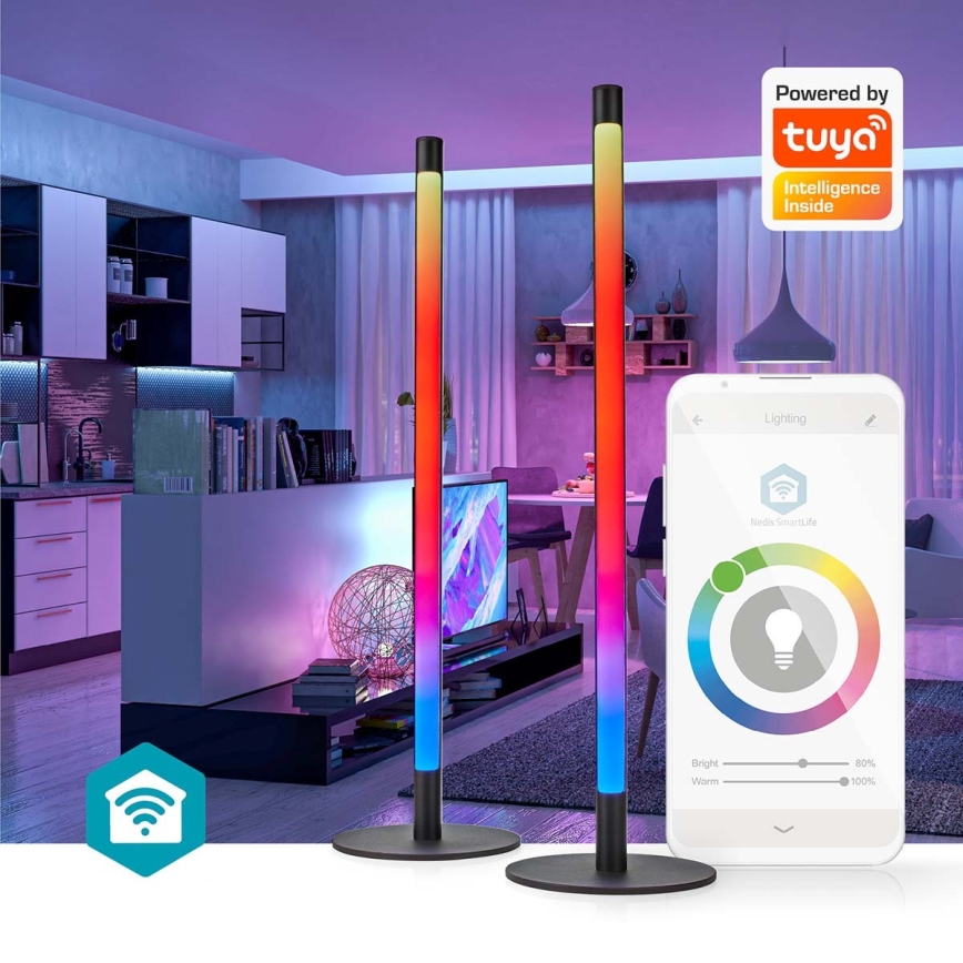 KOMPLET 2x LED RGBIC prigušiva stolna lampa SmartLife LED/36W/230V 55 cm 2700-6500K Wi-Fi Tuya + daljinski upravljač