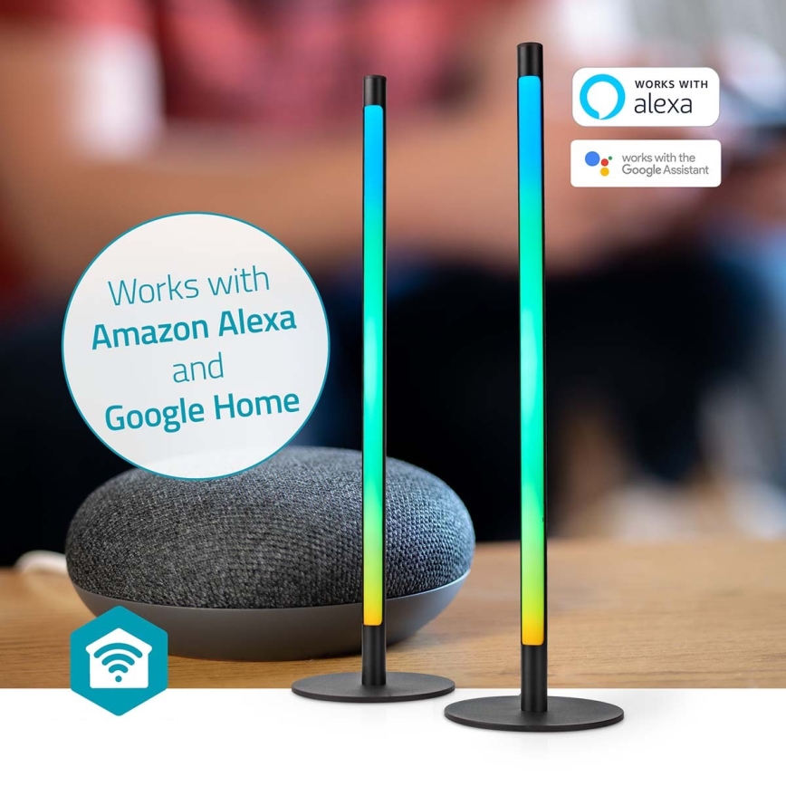 KOMPLET 2x LED RGBIC prigušiva stolna lampa SmartLife LED/36W/230V 55 cm 2700-6500K Wi-Fi Tuya + daljinski upravljač