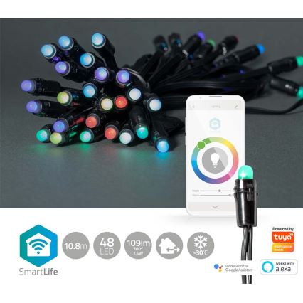 LED RGB spoljašnja božićna girlanda 48xLED 13,8m IP65 Wi-Fi Tuya